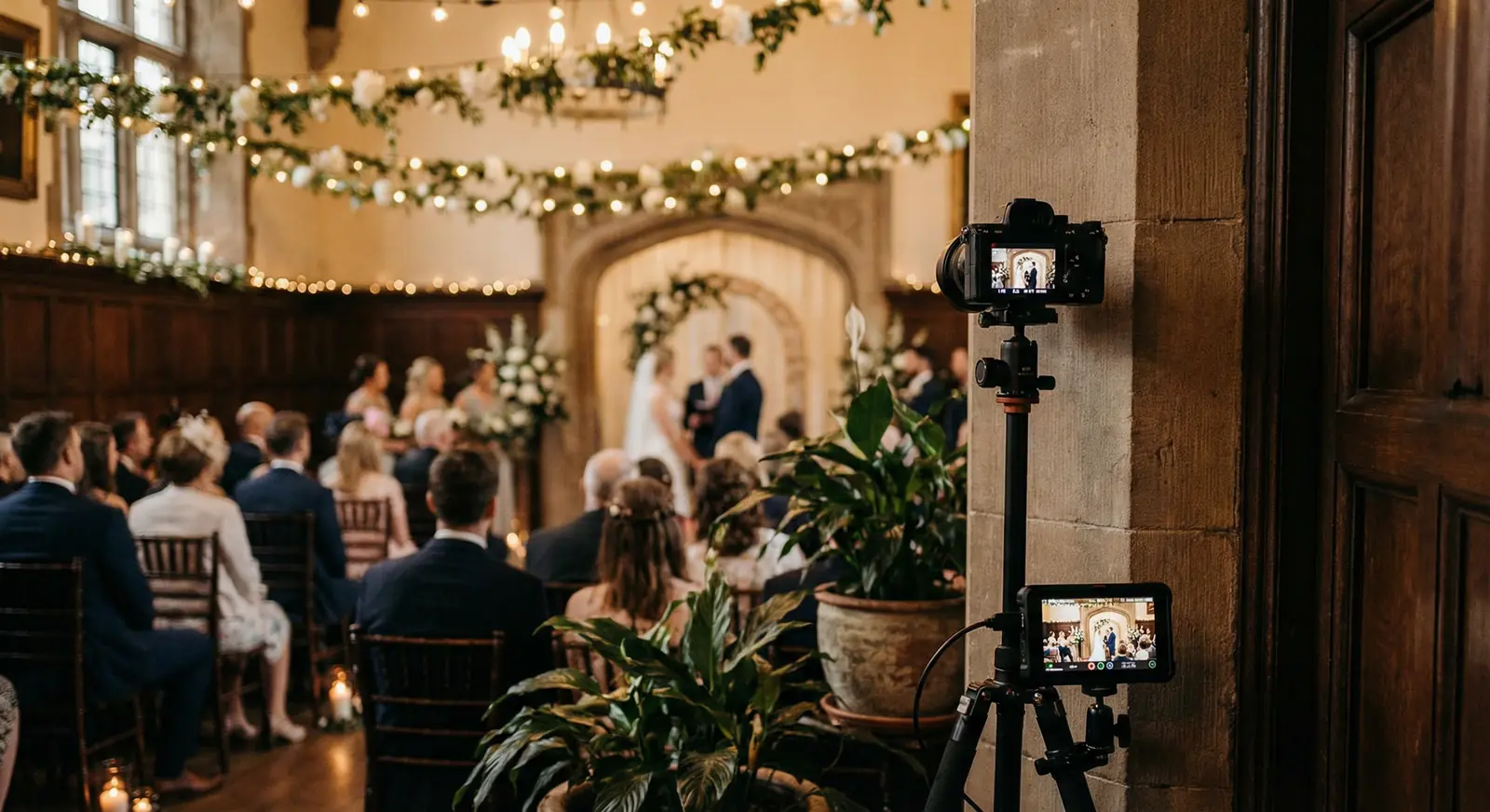Discreet camera streaming a venue event